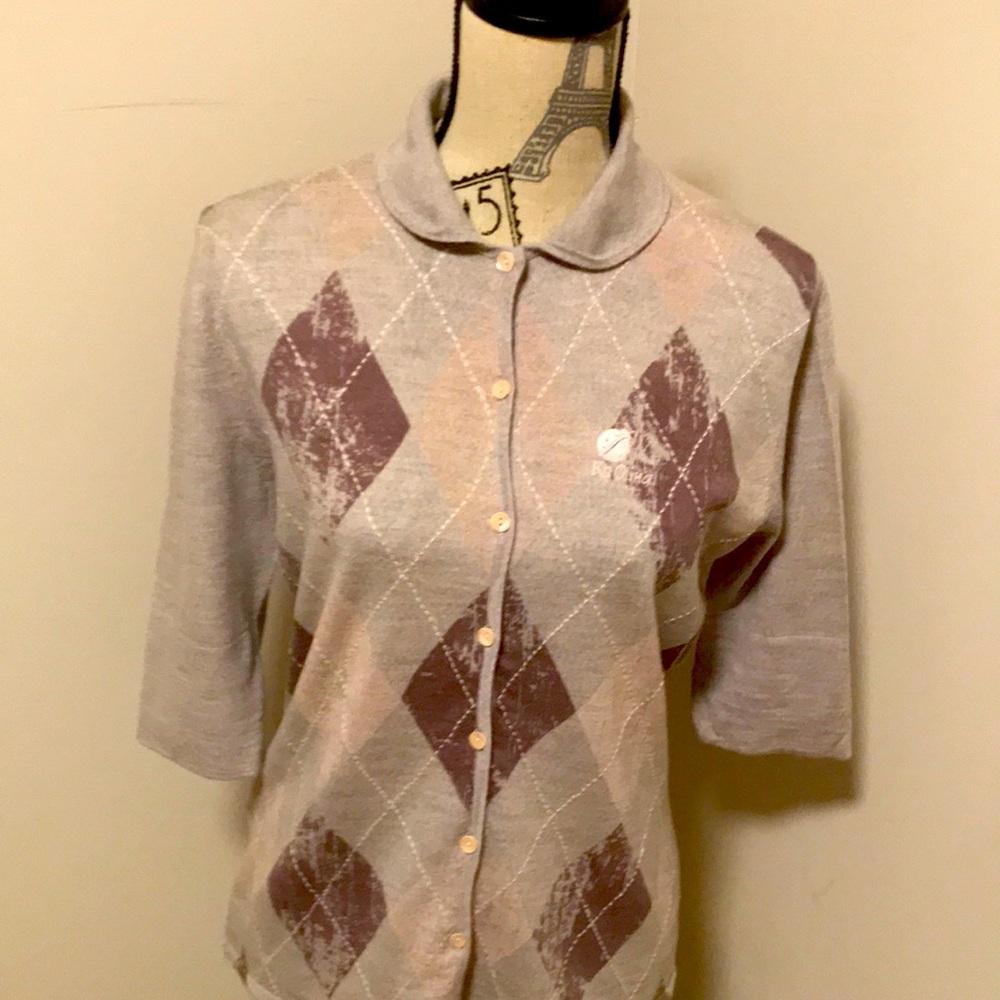 Tommy Bahama merino wool golf shirt.